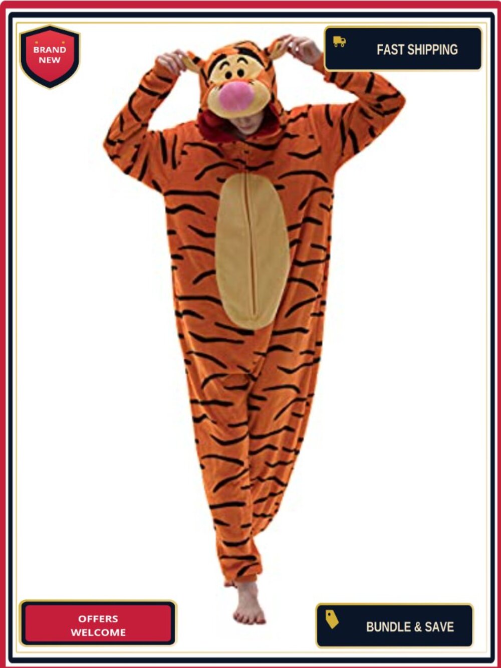 Snug Fit Unisex Adult Onesie Pajama Flannel Animal Cosplay Sleepwear